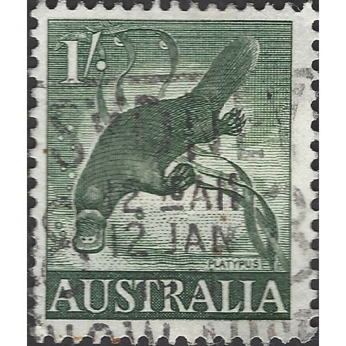 AUSTRALIA, MAMMAL, Platypus, green-black 1959, 1/-, #2