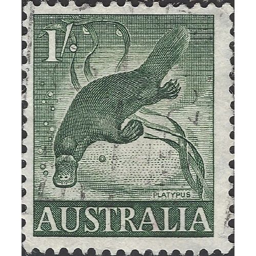 AUSTRALIA, MAMMAL, Platypus, green-black 1959, 1/-, #3