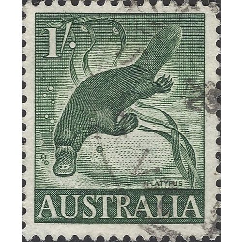 AUSTRALIA, MAMMAL, Platypus, green-black 1959, 1/-, #4