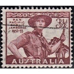 AUSTRALIA, 1952 3.5d Scout Jamboree, SG 254 (Scott #249), used