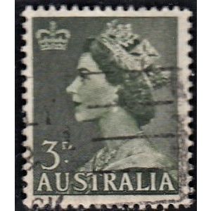 AUSTRALIA, 1953 3d QEII, SG 262 (Scott #257), used