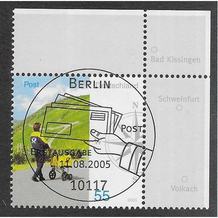 GER 2005 55c 'POSTAL SERVICES' (CORNER MARGIN) FINE USED (EBID75-404)