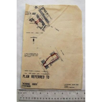Vintage plan: Meriona House, Sun Street, Blaenau Ffestiniog