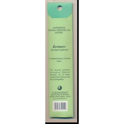 Eucalyptus, Auroshikha Natural Essential Oil Incense, 10 Stick Pack