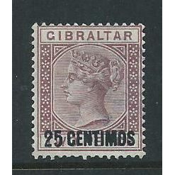 gibraltar stamps victoria sg17 unused sg 17 no gum
