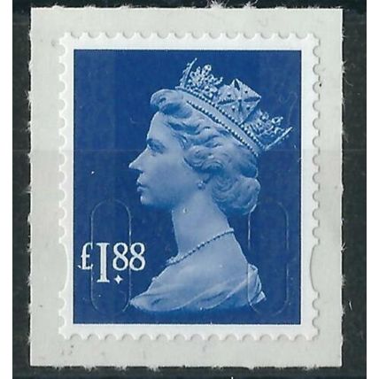 U2953 UJD62 2013 £1.88 Dull Ultramarine MA13 DE LA RUE SELF-ADHESIVE ~ GB Machin