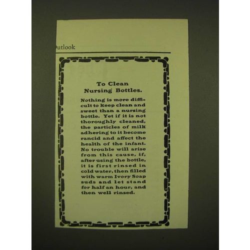 1902 Ivory Soap Ad - To clean nursing bottle