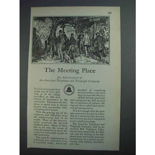 1927 Bell Telephone Ad - The Meeting Place