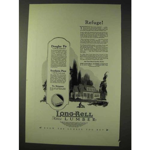 1926 Long-Bell Lumber Company Ad - Refuge