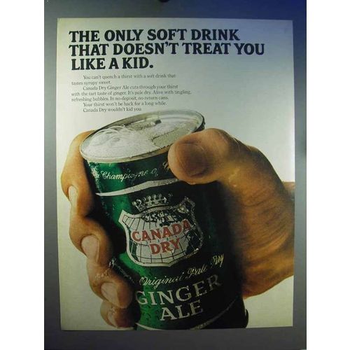 1966 Canada Dry Ginger Ale Soda Ad - Like a Kid