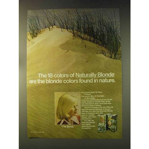 1976 Clairol Naturally Blonde Ad - The 18 Colors
