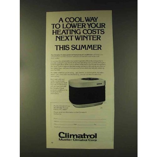 1976 Mueller Climatrol Climator II Heat Pump Ad