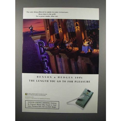 1997 Benson & Hedges Cigarette Ad - Pleasure