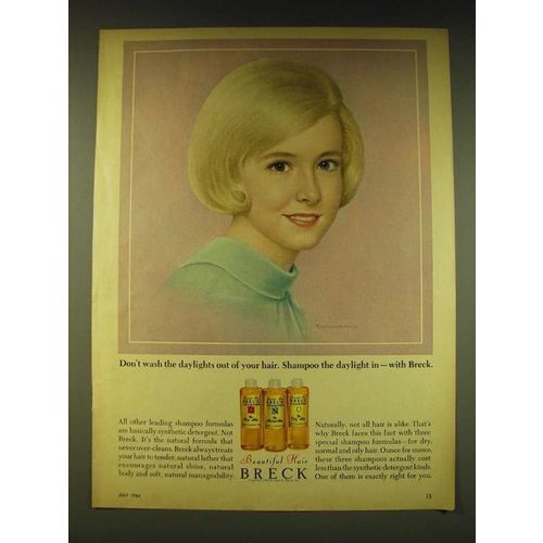 1964 Breck Shampoo Ad - illustration by Ralph William Williams