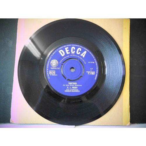 7" 1964. P.J PROBY ,TOGETHER F,11967. SWEET AND TENDER ROMANCE . EXCELLENT