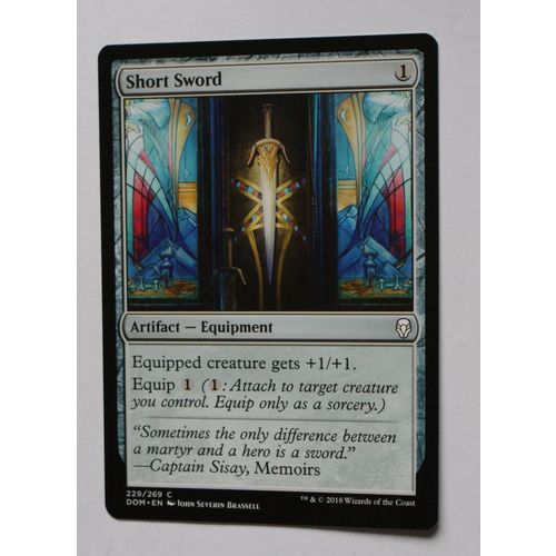 Magic the Gathering MTG CCG: Dominaria - # 229 Short Sword (A) 2018 WotC