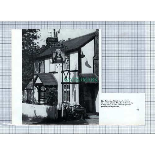 C4978) The Rabbits Pub Stapleford Abbots Essex - 1962 Clip