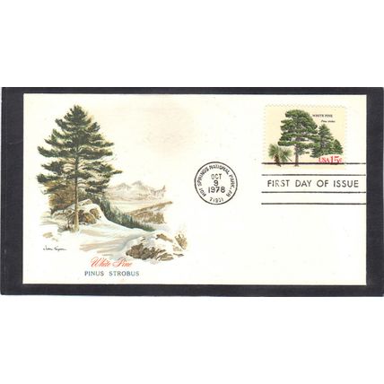 FDC Fleetwood Trees of America 1765 15c White Pine (Cachet-U/A) CV42385