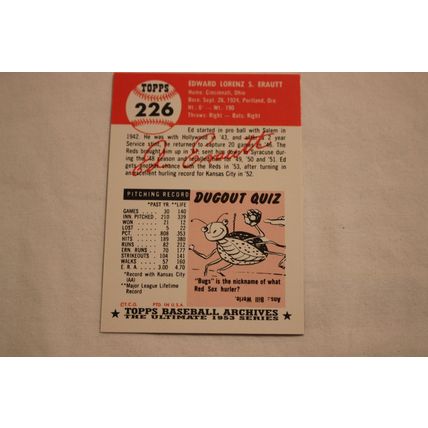 Edward Ed Erautt 1991 Topps 1953 Archives NO. 226