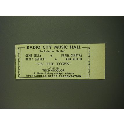 1949 On the Town Movie Ad - Radio City Music Hall Rockefeller Center