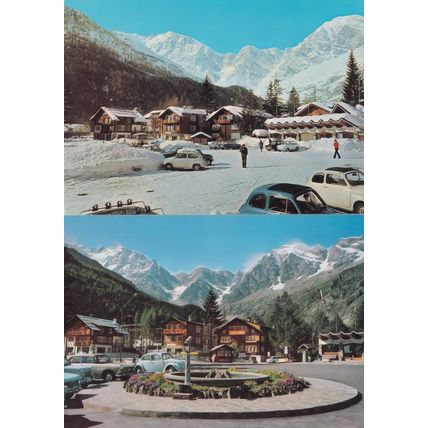 Macugnaga La Piazza 2x Italy Postcard s