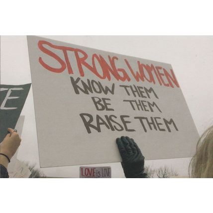 Strong Women Raise Them Womens Rights Equality March Postcard