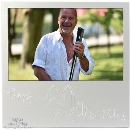 New Engraved Silver 60th Birthday Photo Frame Gift Celebration Memory Picture