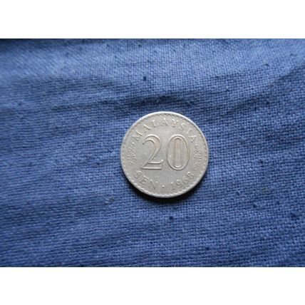 1968 MALAYSIA 20 SEN COIN.