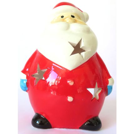 Santa Claus Tealight Holder Ceramic 13.5 CM
