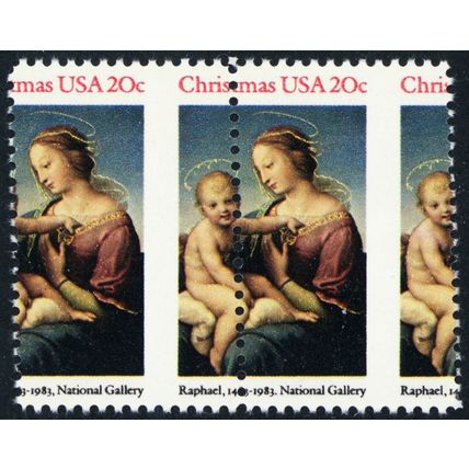 2063, MNH 20¢ Pair Perfs Shifted Freaky Error * Stuart Katz