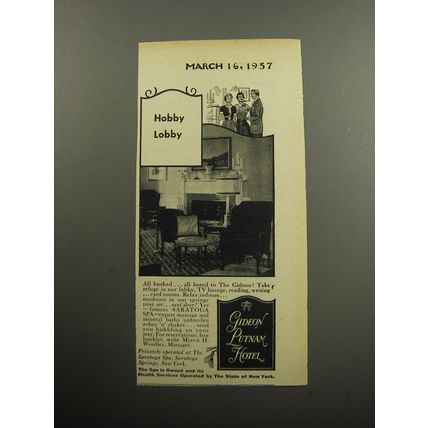 1957 Gideon Putnam Hotel Advertisement - Hobby Lobby