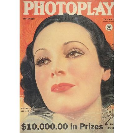 Dolores Del Rio Photoplay Hollywood Actress Magazine Photo Postcard