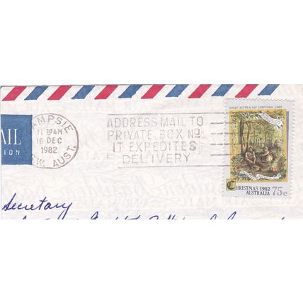 Campsie NSW postmark Australia 1982 on Early Christmas Card 75c VGC