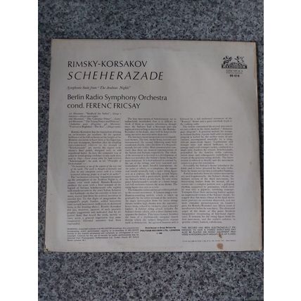 Rimsky-Korsakov, Berlin Radio Symphony Orchestra / Ferenc Fricsay – Scheherazade