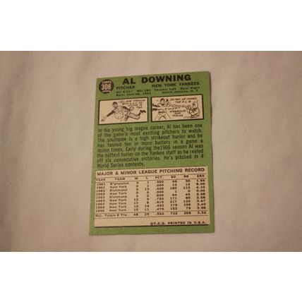 Al Downing 1967 Topps NO. 308