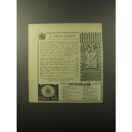 1960 J. Press Shirts Advertisement