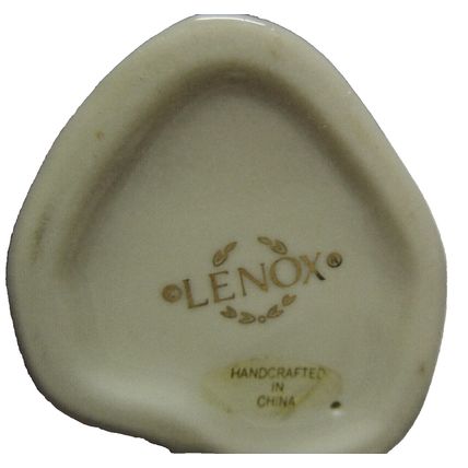 Lenox Dolphin Figurine Porcelain Ivory White 24K Gold Accents Dolphin Figurine