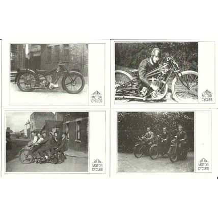 COTTON MOTOR CYCLES Four Postcards (Sabrina Graphics SGV10-13)