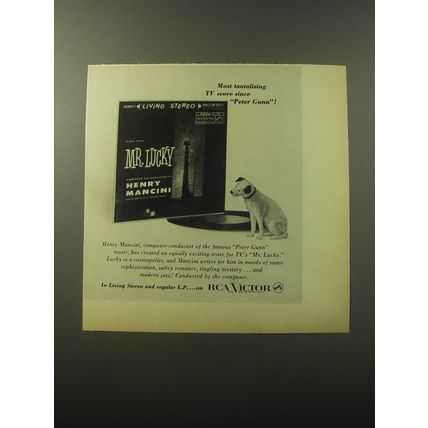 1960 RCA Victor Record Album Advertisement - Mr. Lucky by Henry Mancini