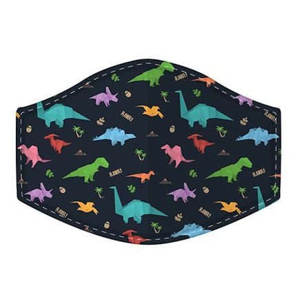 2x Dinosaur Reusable Face Covering Small Mask Kids Childrens