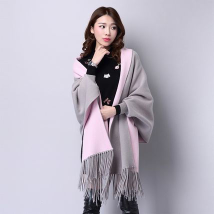 AESTHETICA TWO-TONED SHAWL COAT