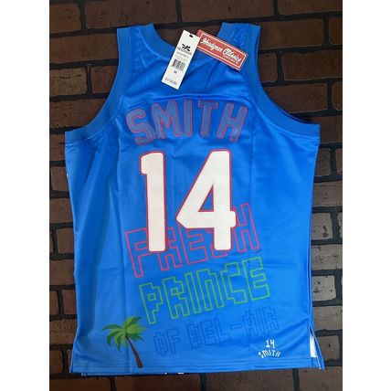 FRESH PRINCE BEL-AIR BLUE Headgear Classics Basketball Jersey ~Never Worn~ M