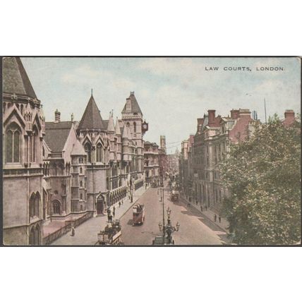 Law Courts, London, 1924 - Valentine's Postcard