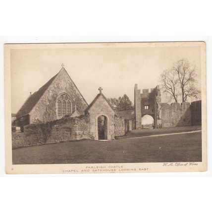 Chapel and Gatehouse Looking East Chapel Farleigh Castle Postcard Somerset