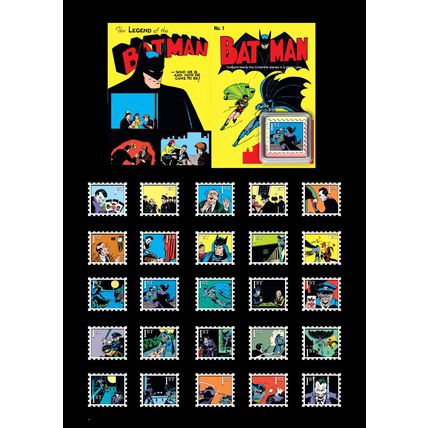 Batman No1 Comic Storyboard Cinderella Stamp Set