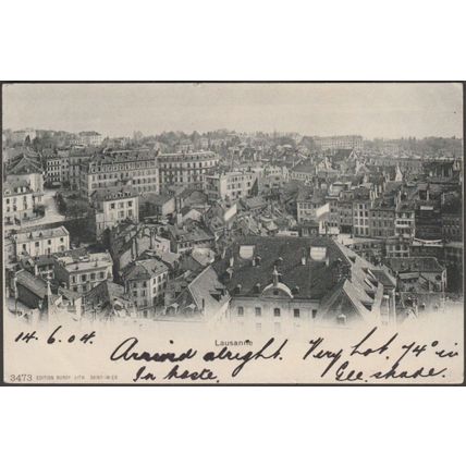 Lausanne, Vaud, 1904 - Burgy CPA