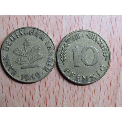 1949j 10 Pfennig Germany Coin