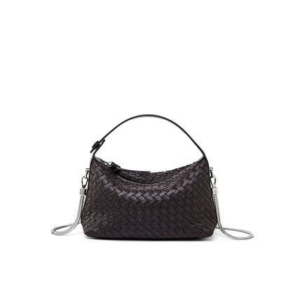 Genuine Leather Women's Evening Handbags Brown
