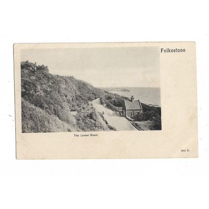 Folkstone, The Lower Road, Kent, Undivided Back Postcard.