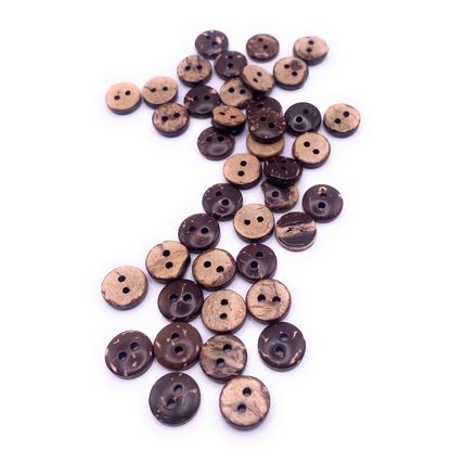 10mm Natural Brown Coconut Buttons Baby Cardigan Handmade Knitting Crafts 2 Hole